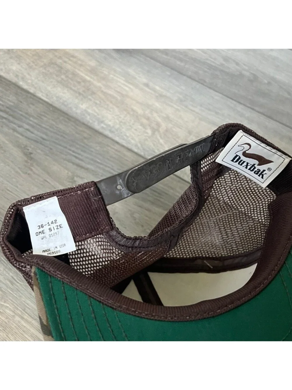 Vintage Duxbak Camo Trucker Hat One Size Snapback Meshback Hunting NEW NWT USA